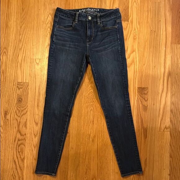 American Eagle Sz 4 Short Hi-rise Jeggings - Picture 1 of 5